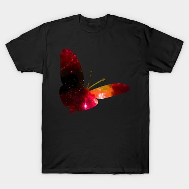 Space Butterfly T-Shirt by MarkusMikaelH